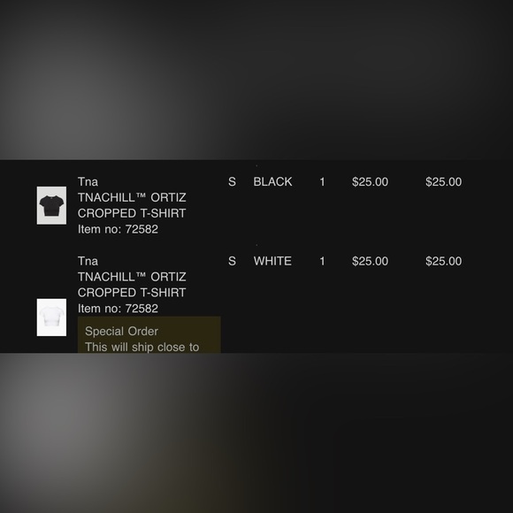 Aritzia | TNA Short Sleeve Crew Neck Cop Tees - Black & White - Picture 10 of 10